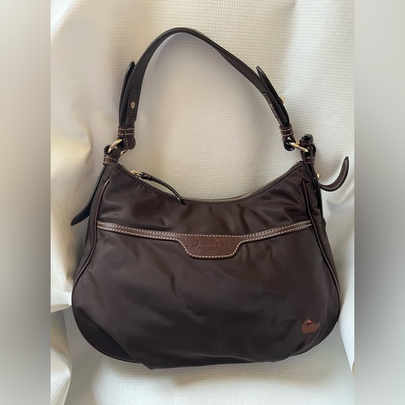 Dooney & Bourke Brown Nylon Handbag  15W / 10.5 H - Picture 1 of 11